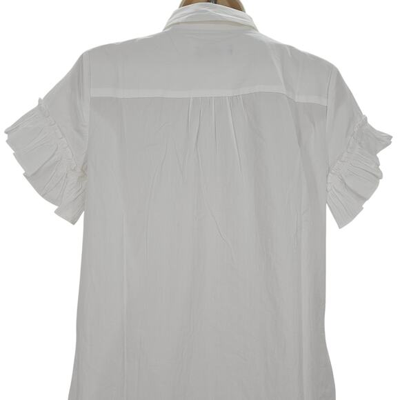 J. Crew Womans size Amelia Mini Shirt Dress Cotton Poplin White BY923 NEW - Picture 4 of 8